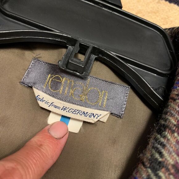 Vintage Plaid Blazer Women's 90s 80s Academia Preppy Wool Ivy League Remalon - Picture 9 of 10